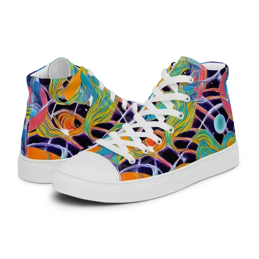Prism Comet on a Men's High Top Canvas Shoes
