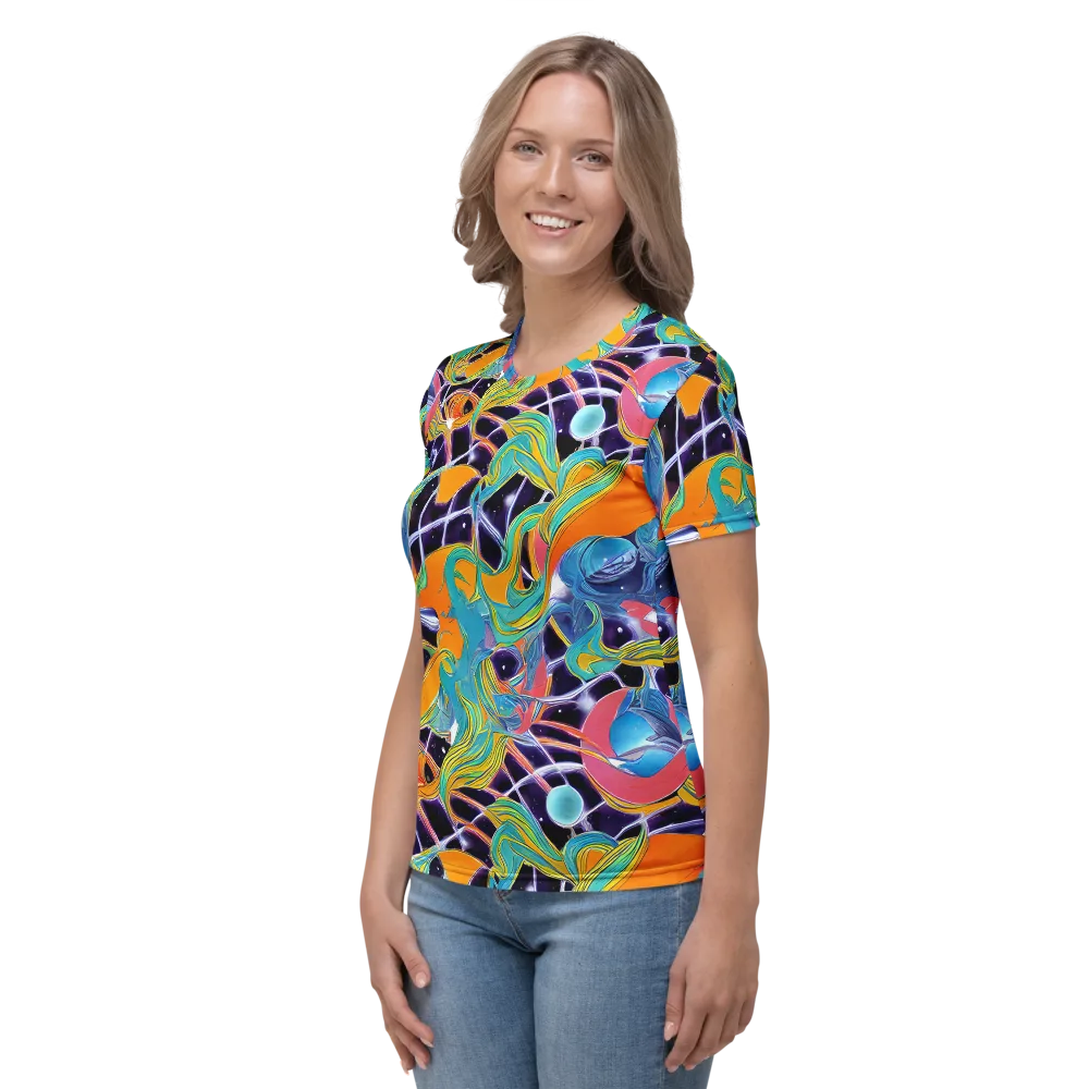 Prism Comet on Women's Crew Neck T-Shirt — Left