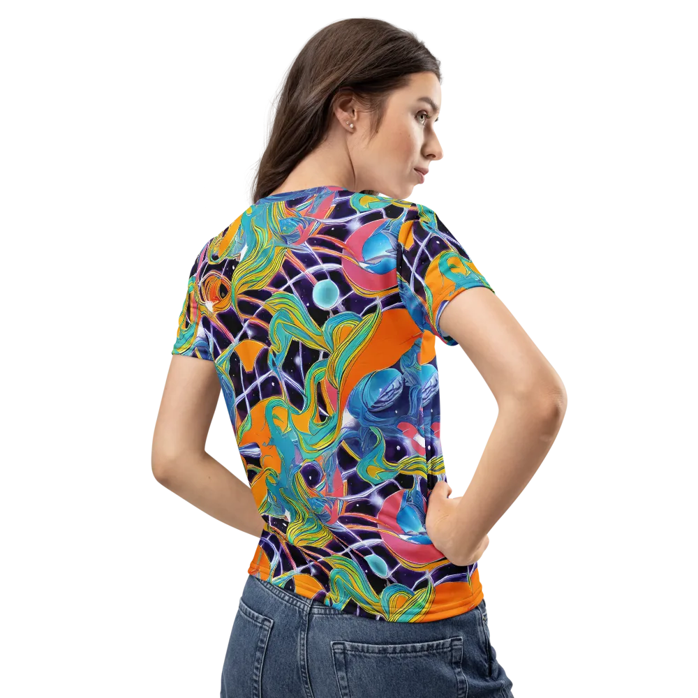 Prism Comet on Women's Crew Neck T-Shirt — Back