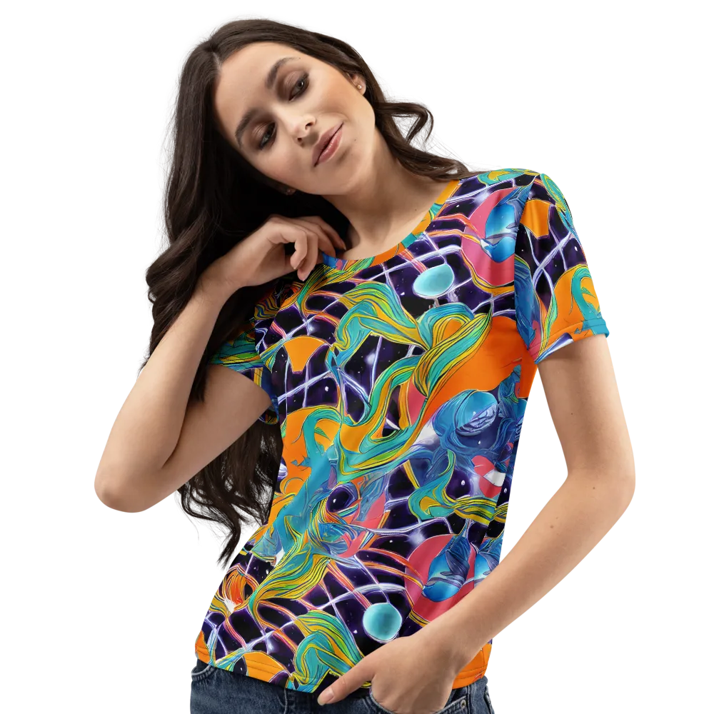 Prism Comet on Women's Crew Neck T-Shirt — Left Front