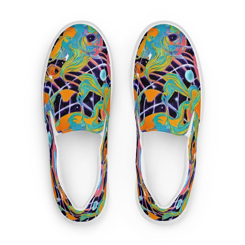 Prism Comet on Men's Slip-On Canvas Shoes — Front
