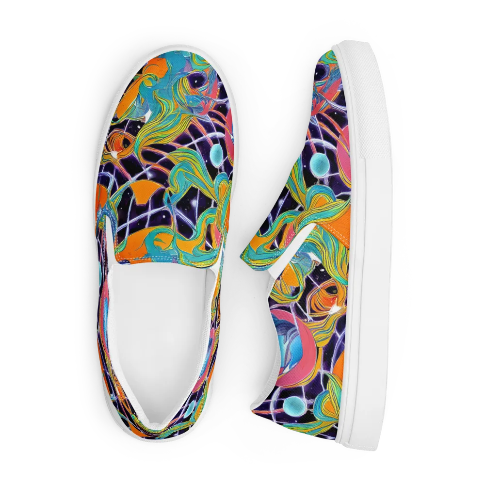 Prism Comet on Men's Slip-On Canvas Shoes — Front