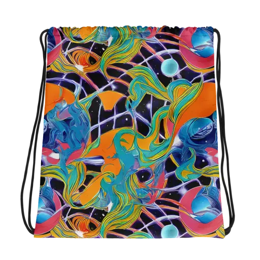 Prism Comet on a Drawstring Bag
