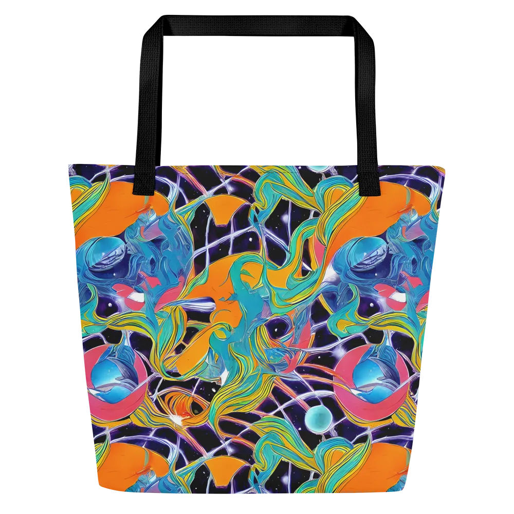 Prism Comet on Large Tote Bag W/ Pocket — Front