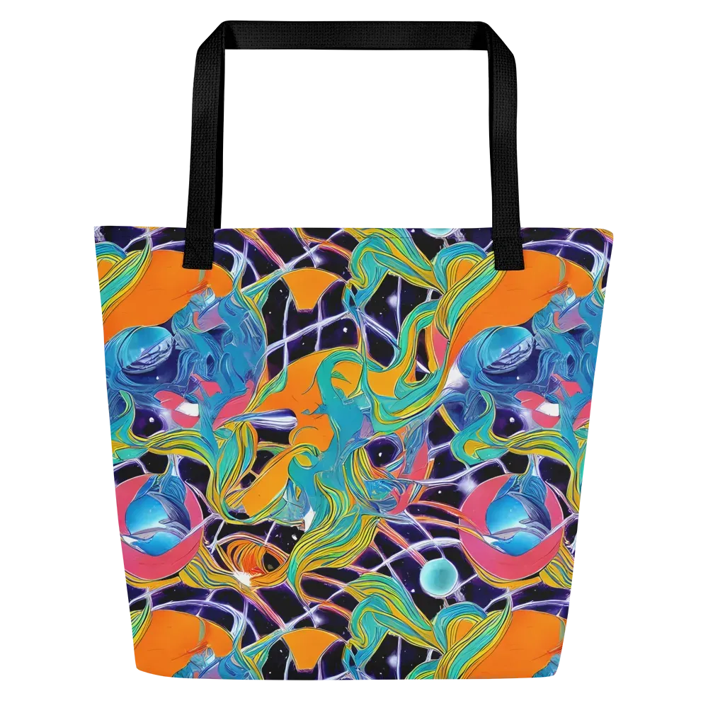 Prism Comet on Large Tote Bag W/ Pocket — Front