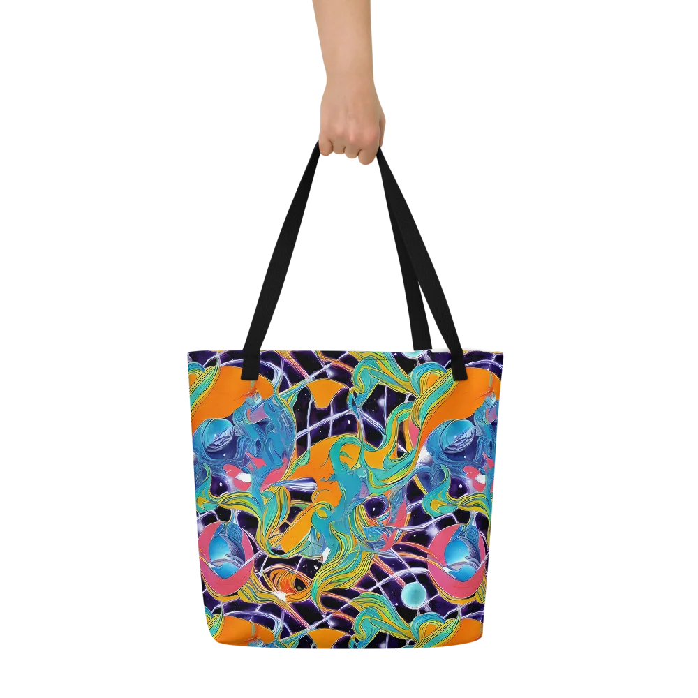 Prism Comet on Large Tote Bag W/ Pocket — Front