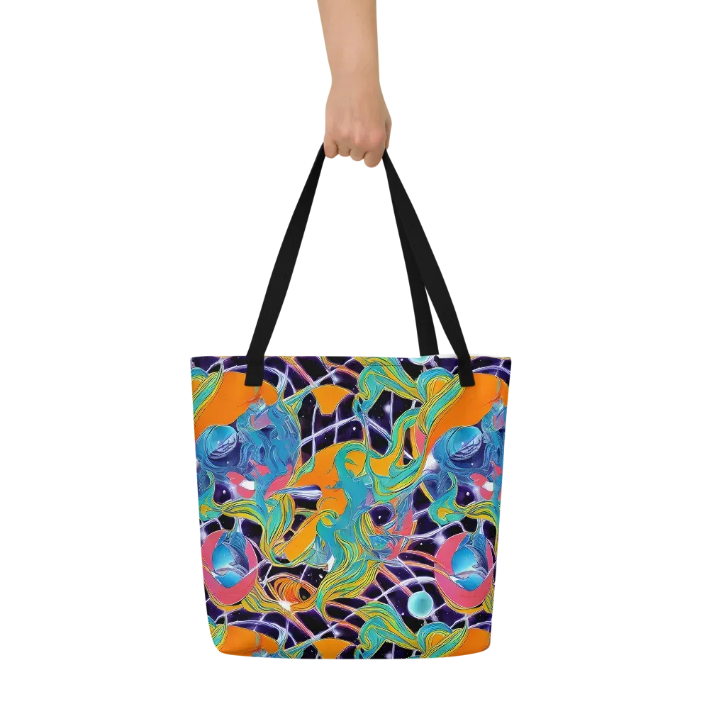 Prism Comet on Large Tote Bag W/ Pocket — Front