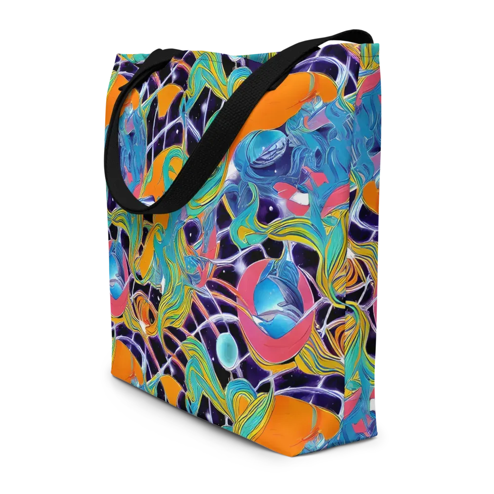 Prism Comet on Large Tote Bag W/ Pocket — Front