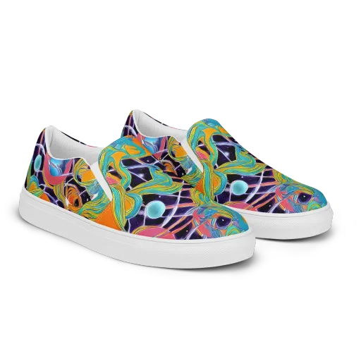 Prism Comet on a Women's Slip-On Canvas Shoes