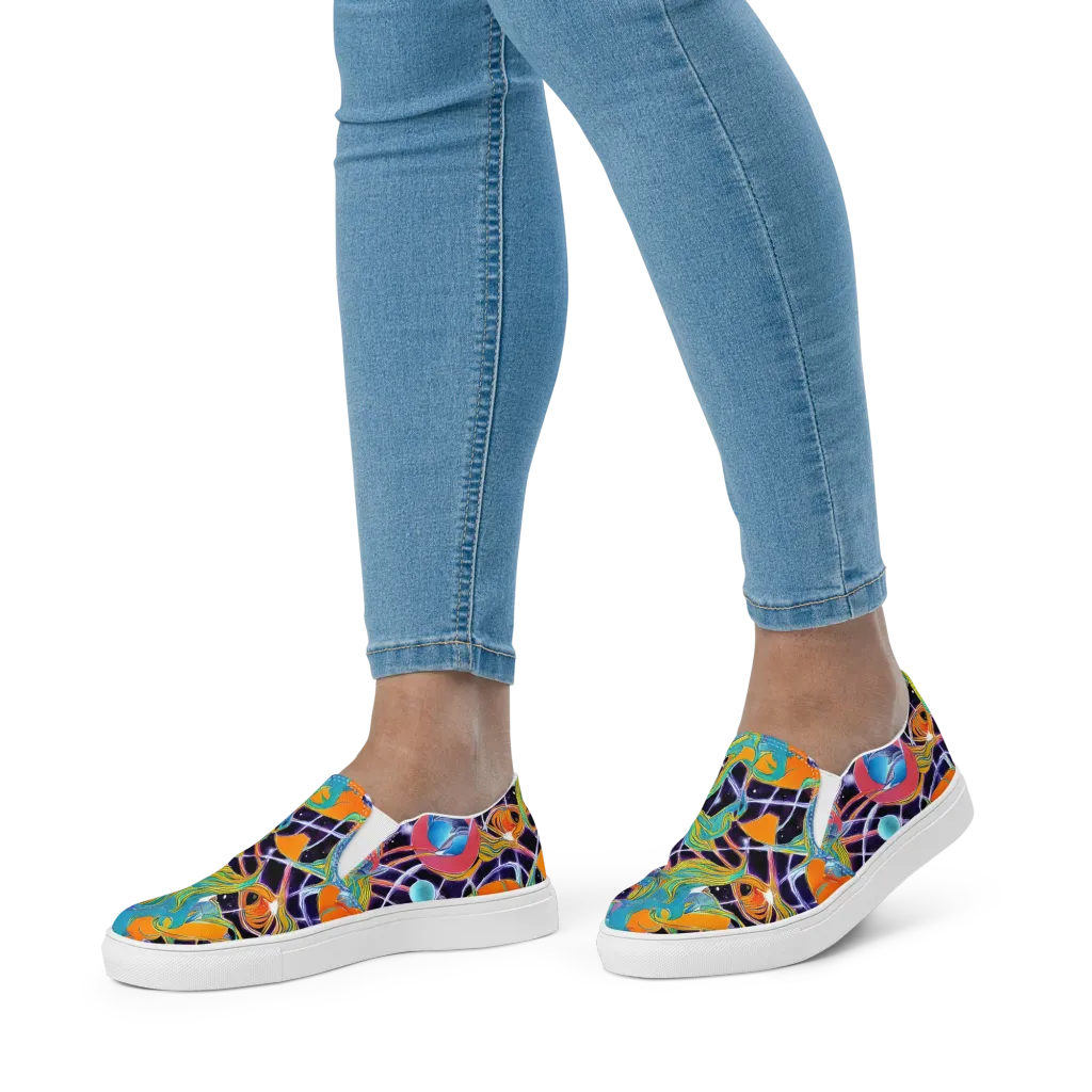 Prism Comet on Women's Slip-On Canvas Shoes — Front