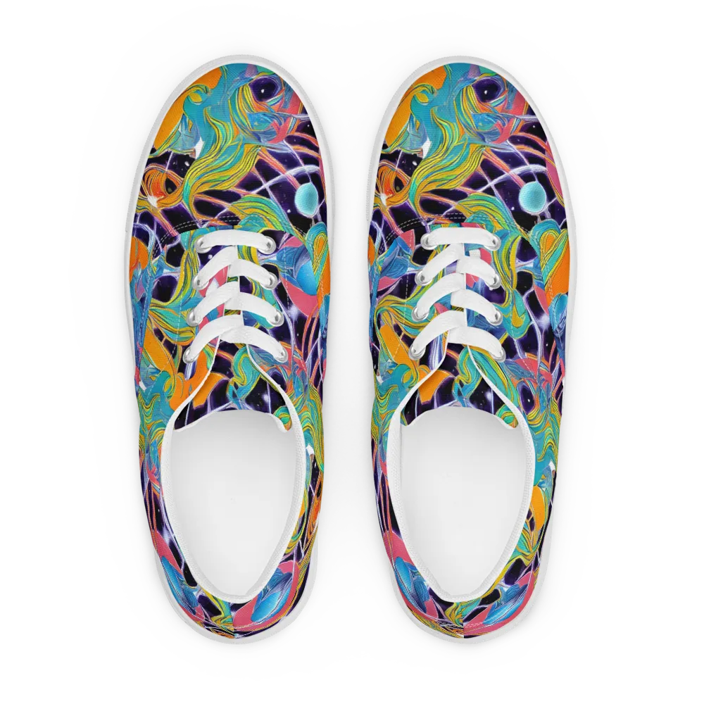 Prism Comet on Men's Lace-Up Canvas Shoes — Front