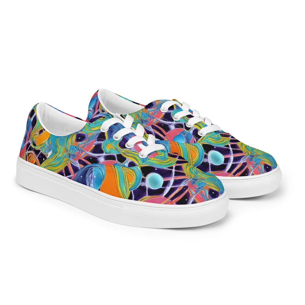 Prism Comet on Men's Lace-Up Canvas Shoes — Right Front