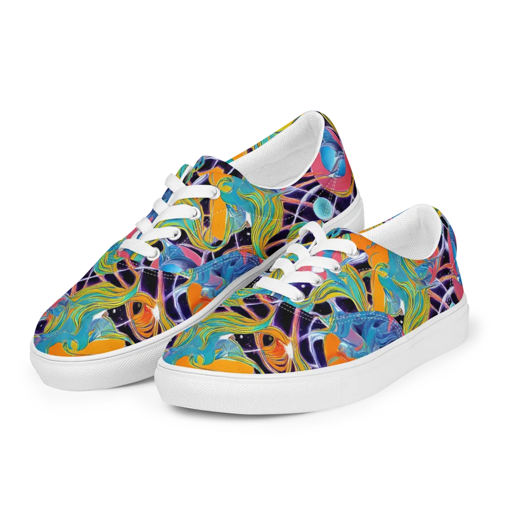 Prism Comet on Men's Lace-Up Canvas Shoes — Left Front