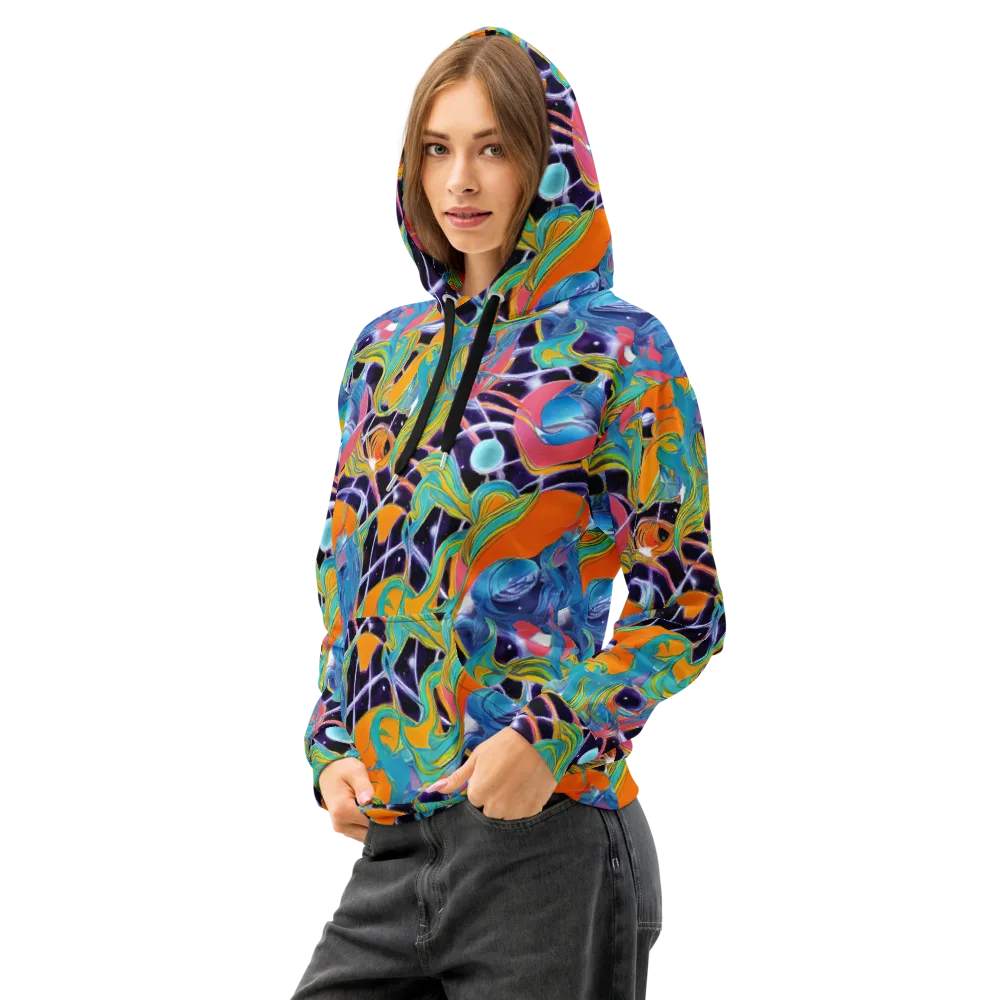 Prism Comet on Cotton Hoodie — Left Front