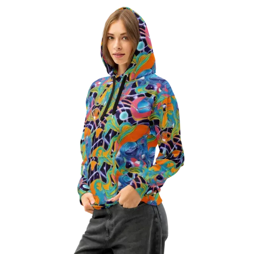 Prism Comet on a Cotton Hoodie