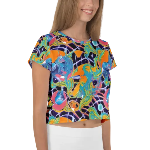 Prism Comet on a Crop Tee
