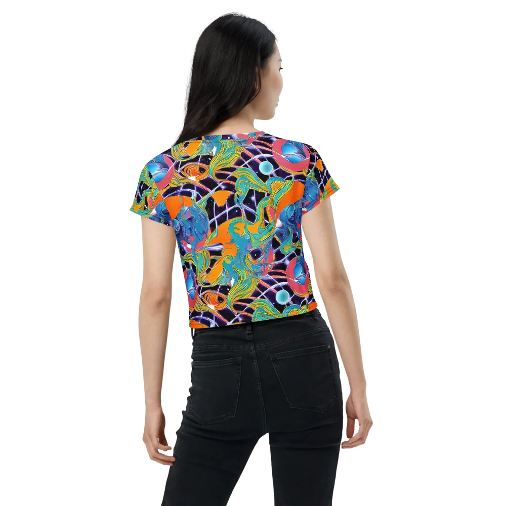 Prism Comet on Crop Tee — Back