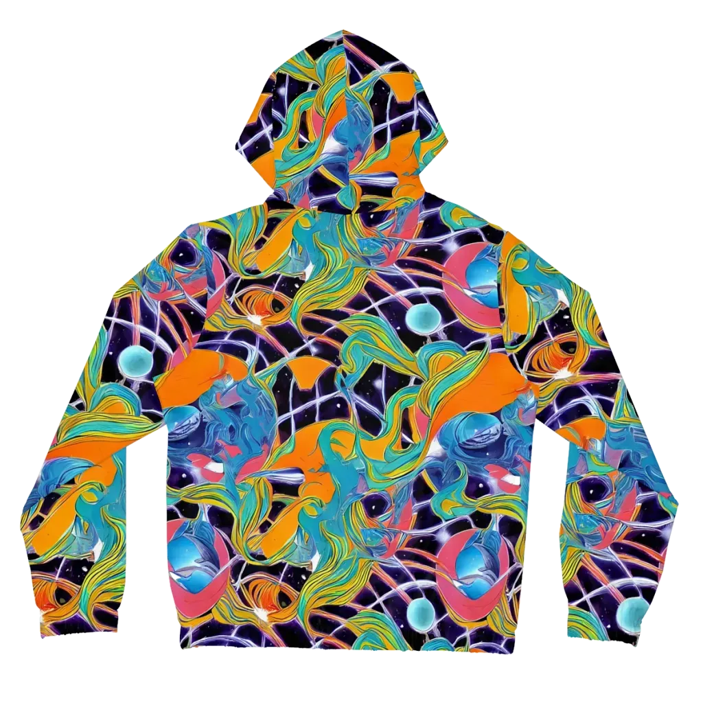 Prism Comet on Women's Full-Zip Hoodie — Back