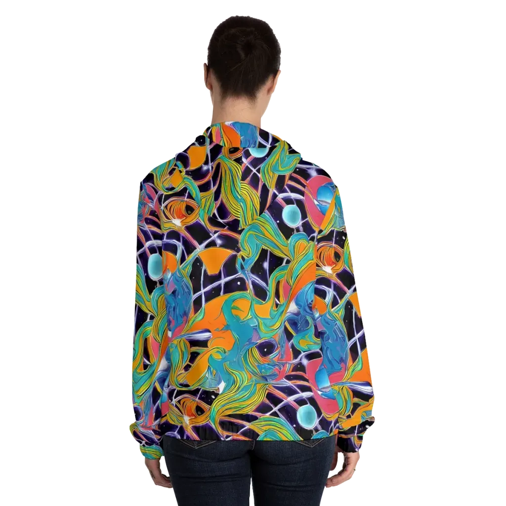 Prism Comet on Women's Full-Zip Hoodie — Back On Person