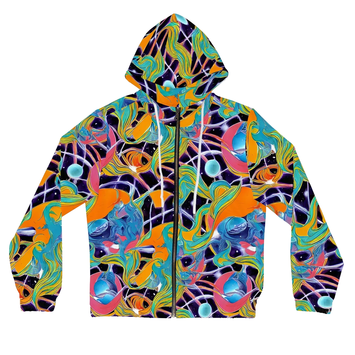 Prism Comet on Women's Full-Zip Hoodie — Front