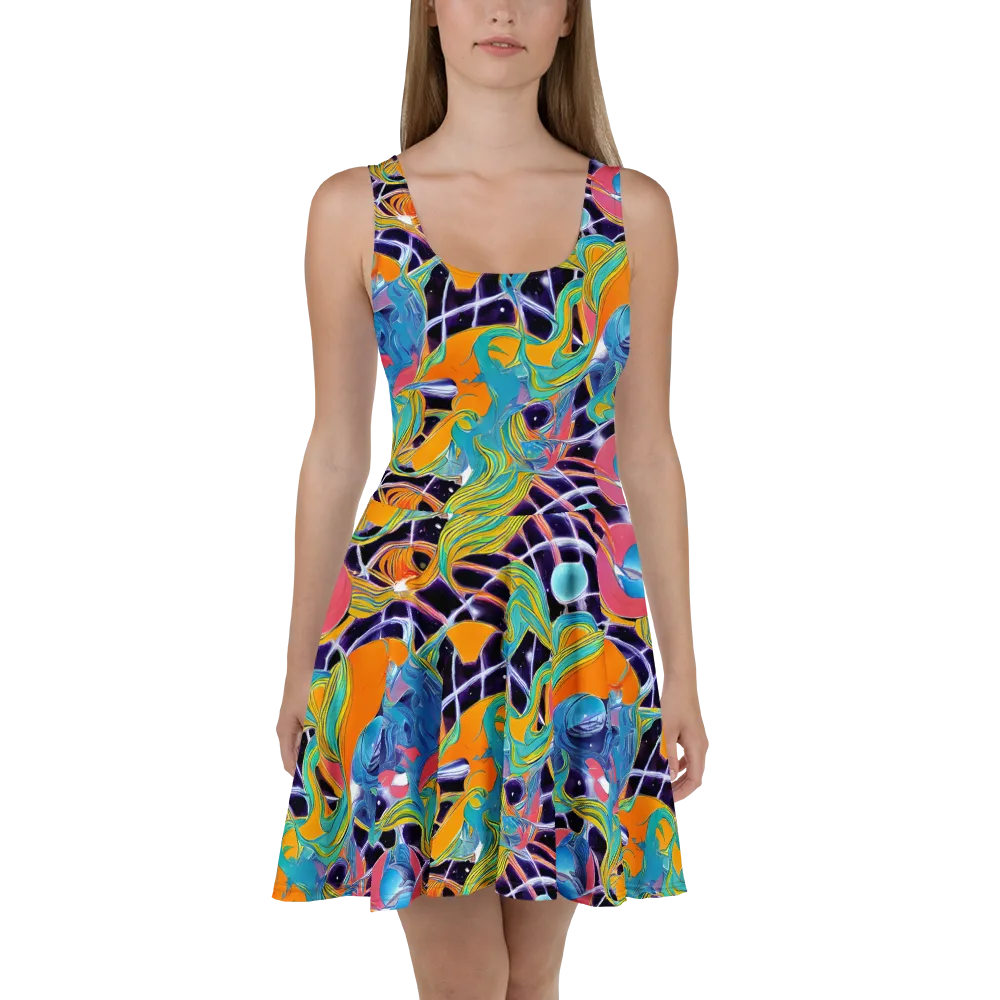 Prism Comet on Skater Dress — Front