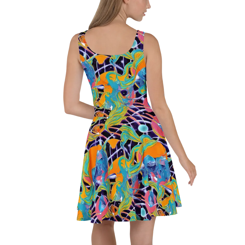 Prism Comet on Skater Dress — Back