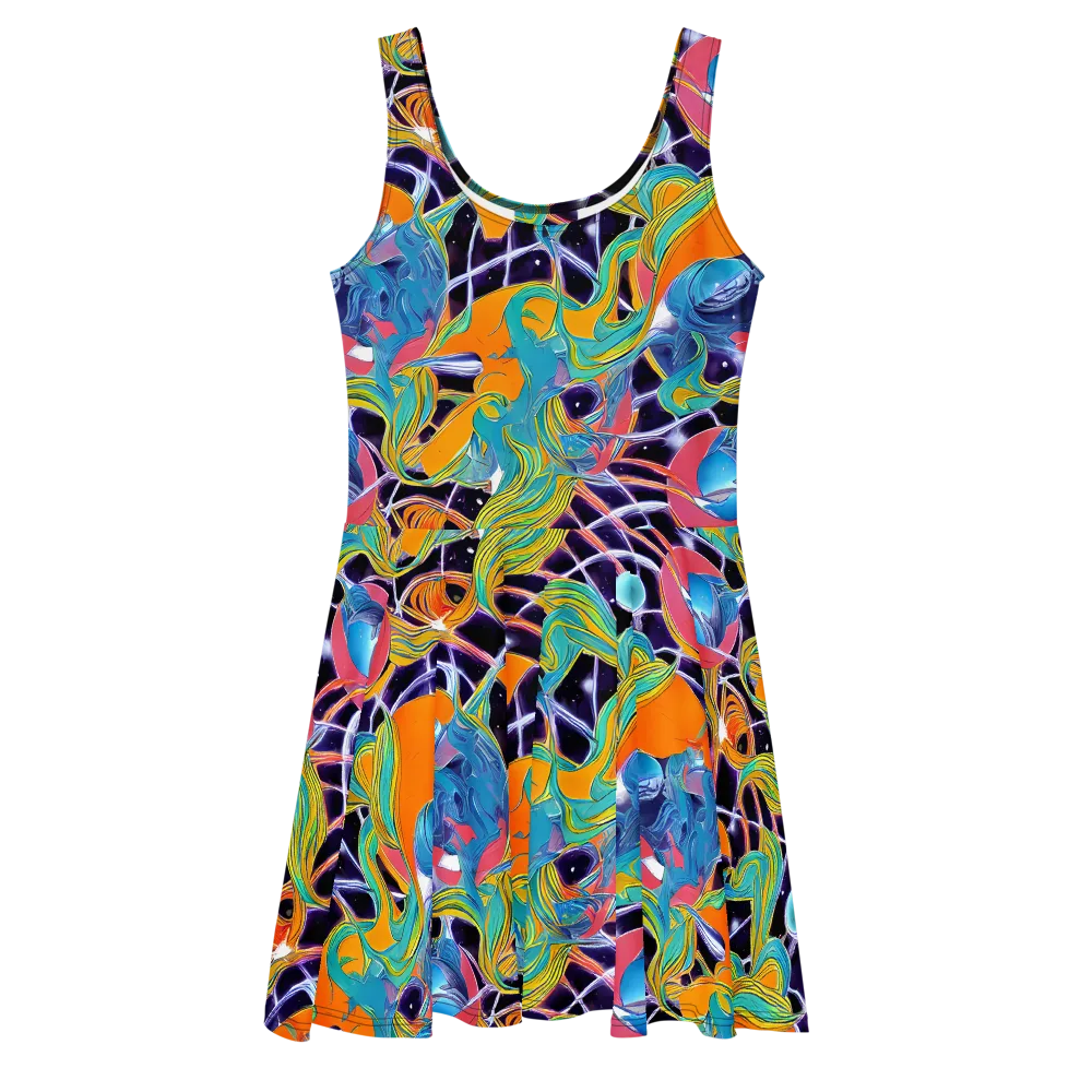 Prism Comet on Skater Dress — Front