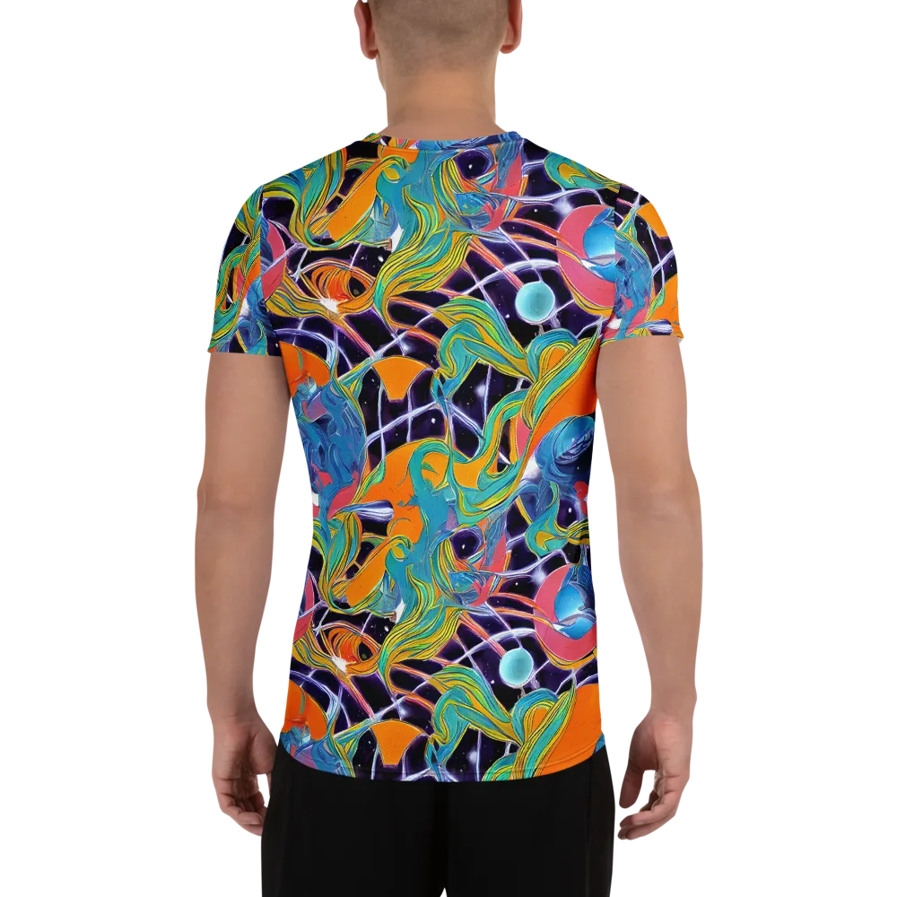 Prism Comet on Men's Athletic T-Shirt — Back