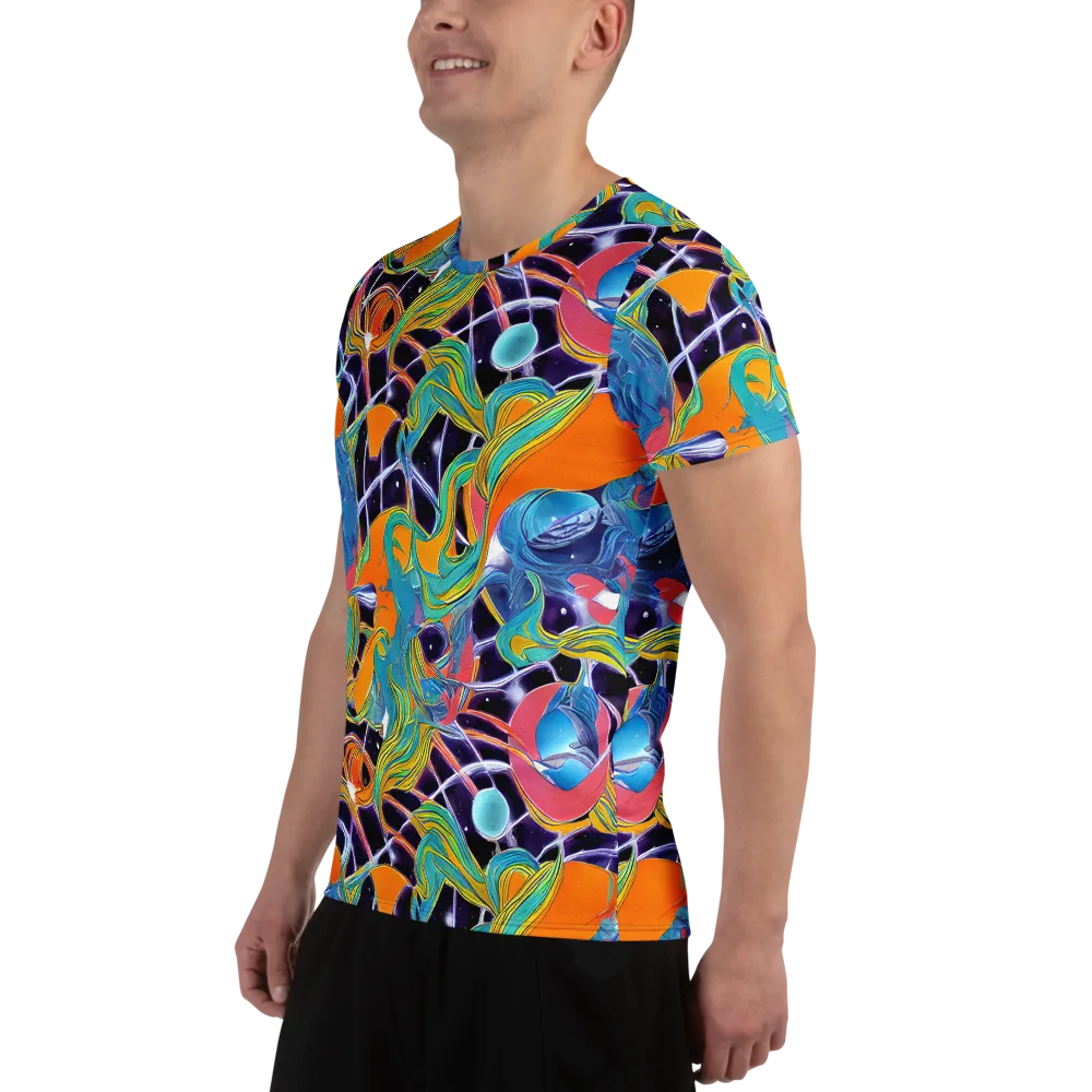 Prism Comet on Men's Athletic T-Shirt — Left