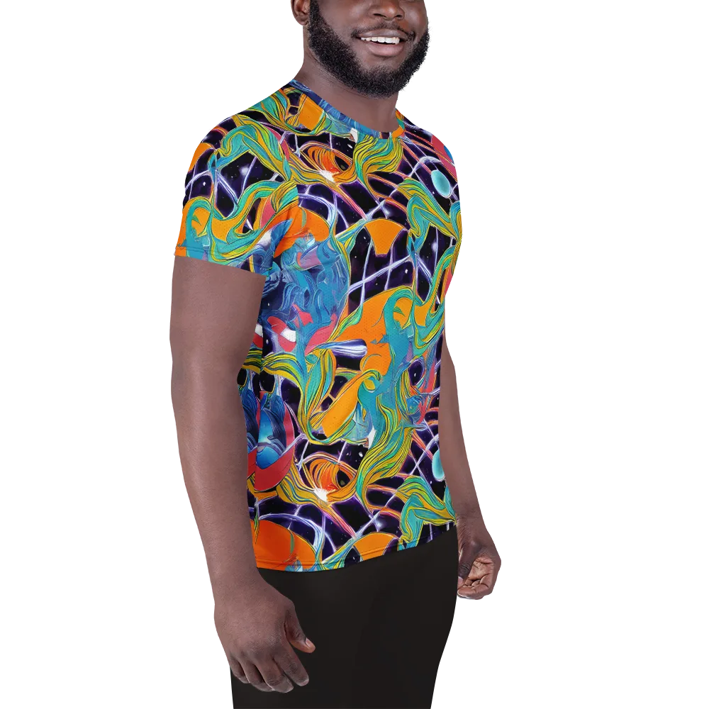 Prism Comet on Men's Athletic T-Shirt — Right