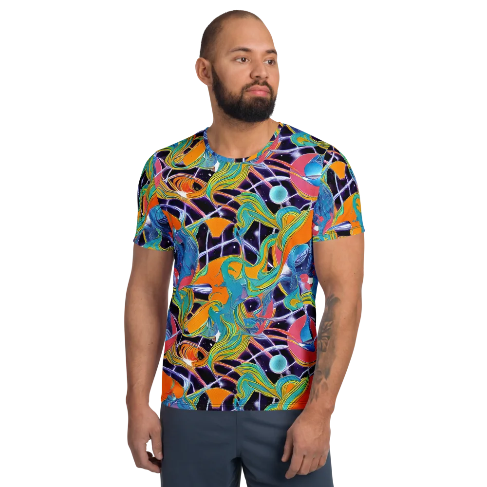 Prism Comet on Men's Athletic T-Shirt — Front