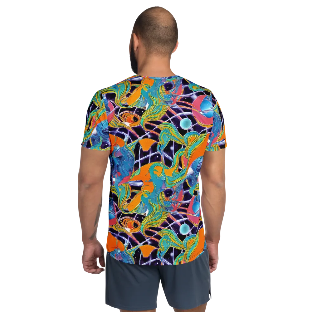 Prism Comet on Men's Athletic T-Shirt — Back