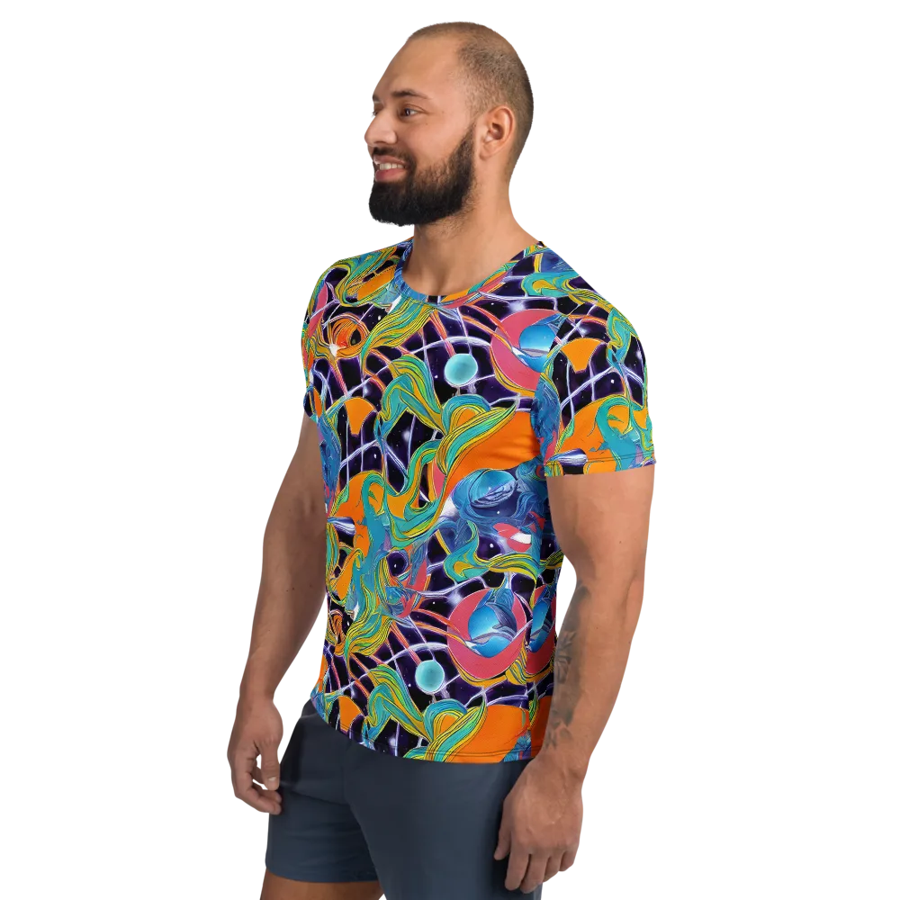 Prism Comet on Men's Athletic T-Shirt — Left