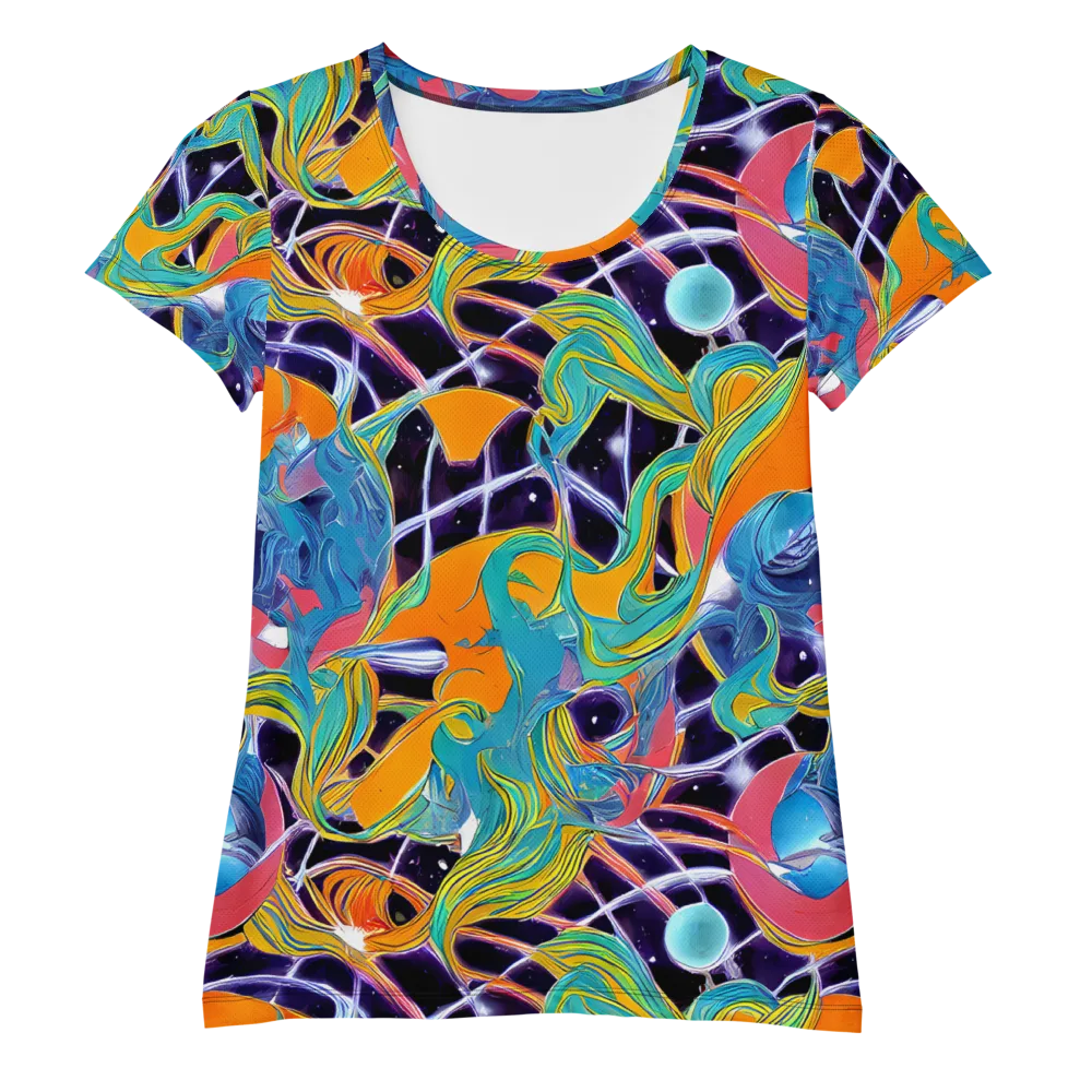 Prism Comet on Women's Athletic T-Shirt — Front