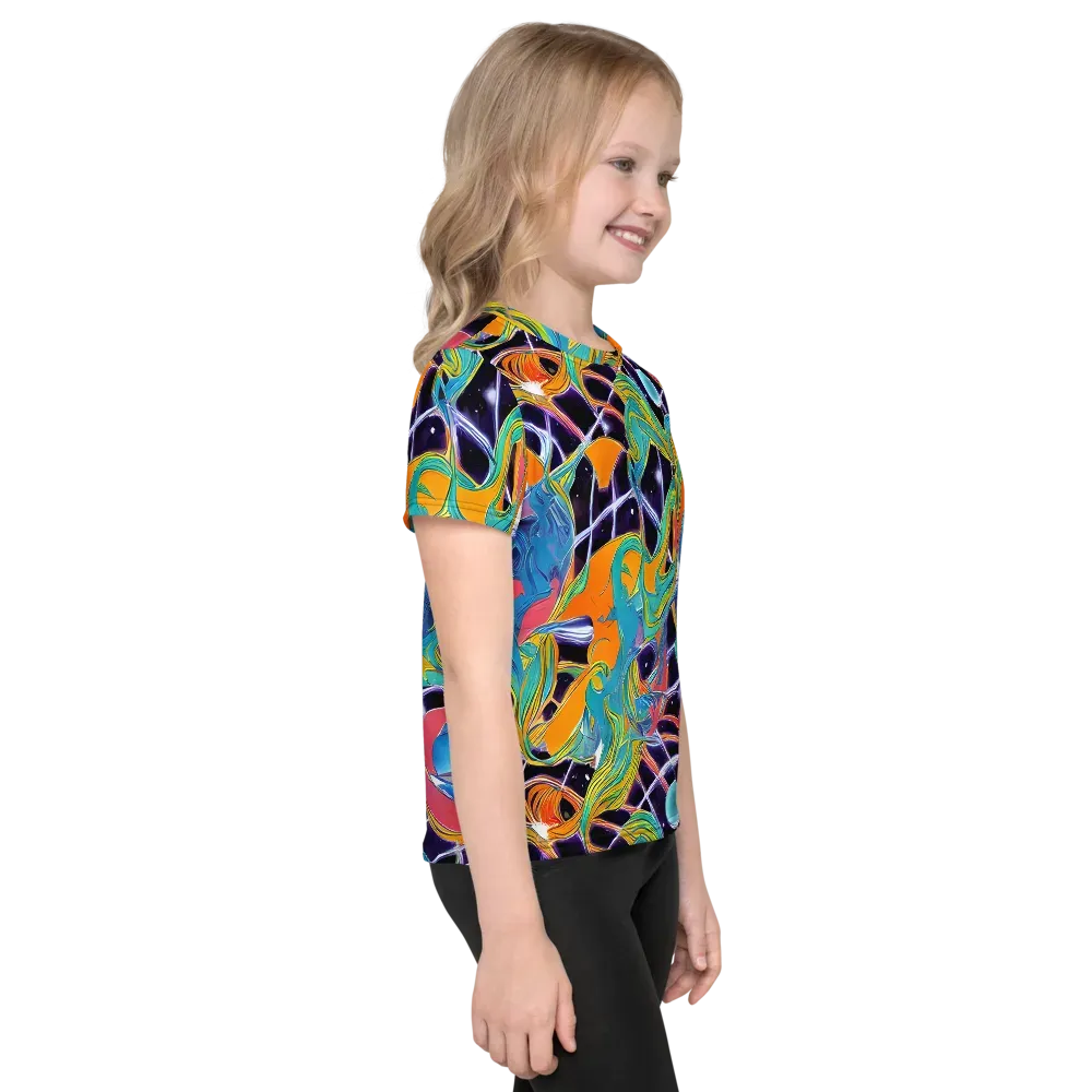Prism Comet on Kids Crew Neck T-Shirt — Right