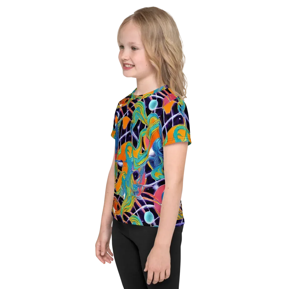 Prism Comet on Kids Crew Neck T-Shirt — Left