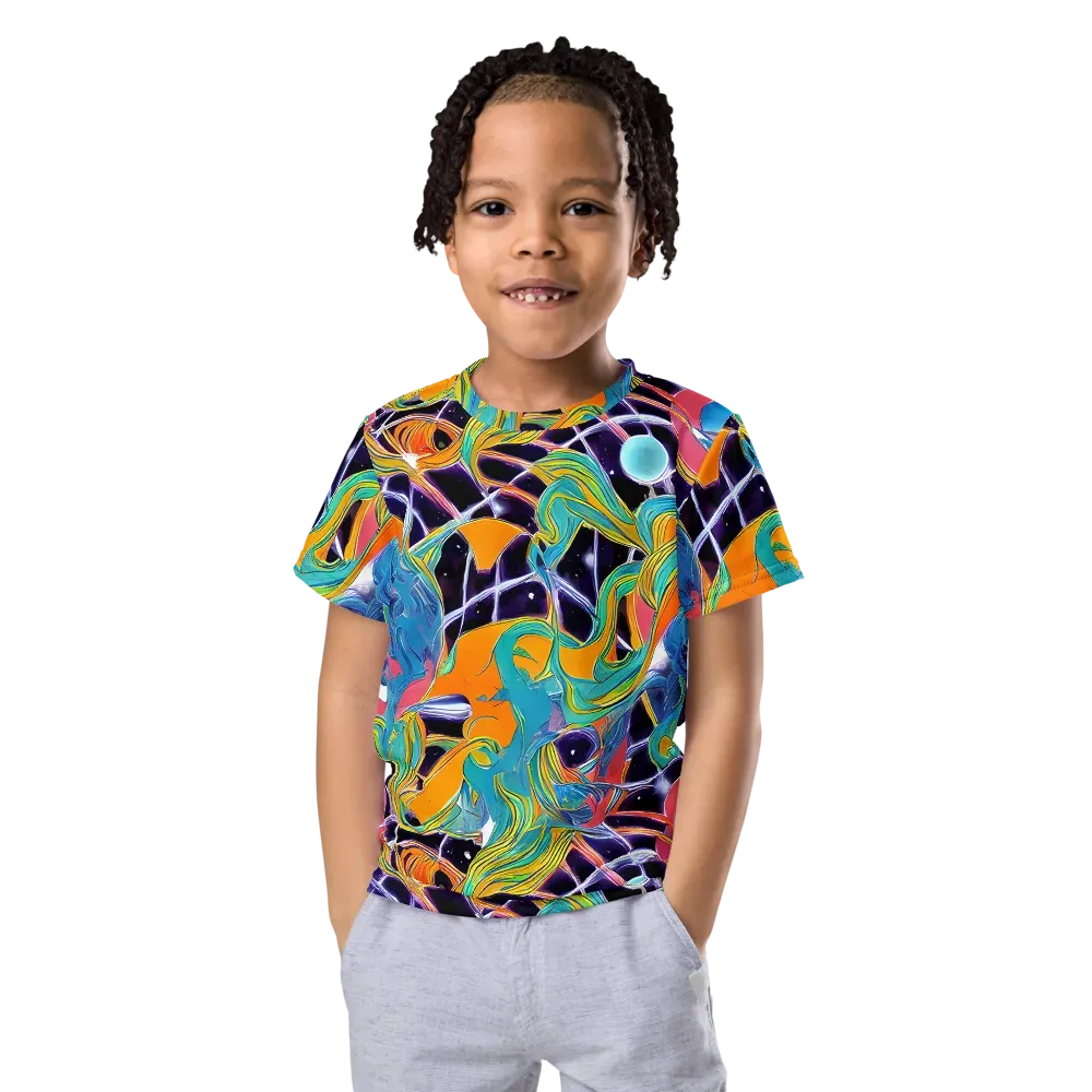 Prism Comet on Kids Crew Neck T-Shirt — Front