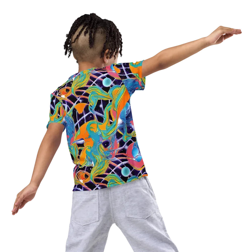 Prism Comet on Kids Crew Neck T-Shirt — Back