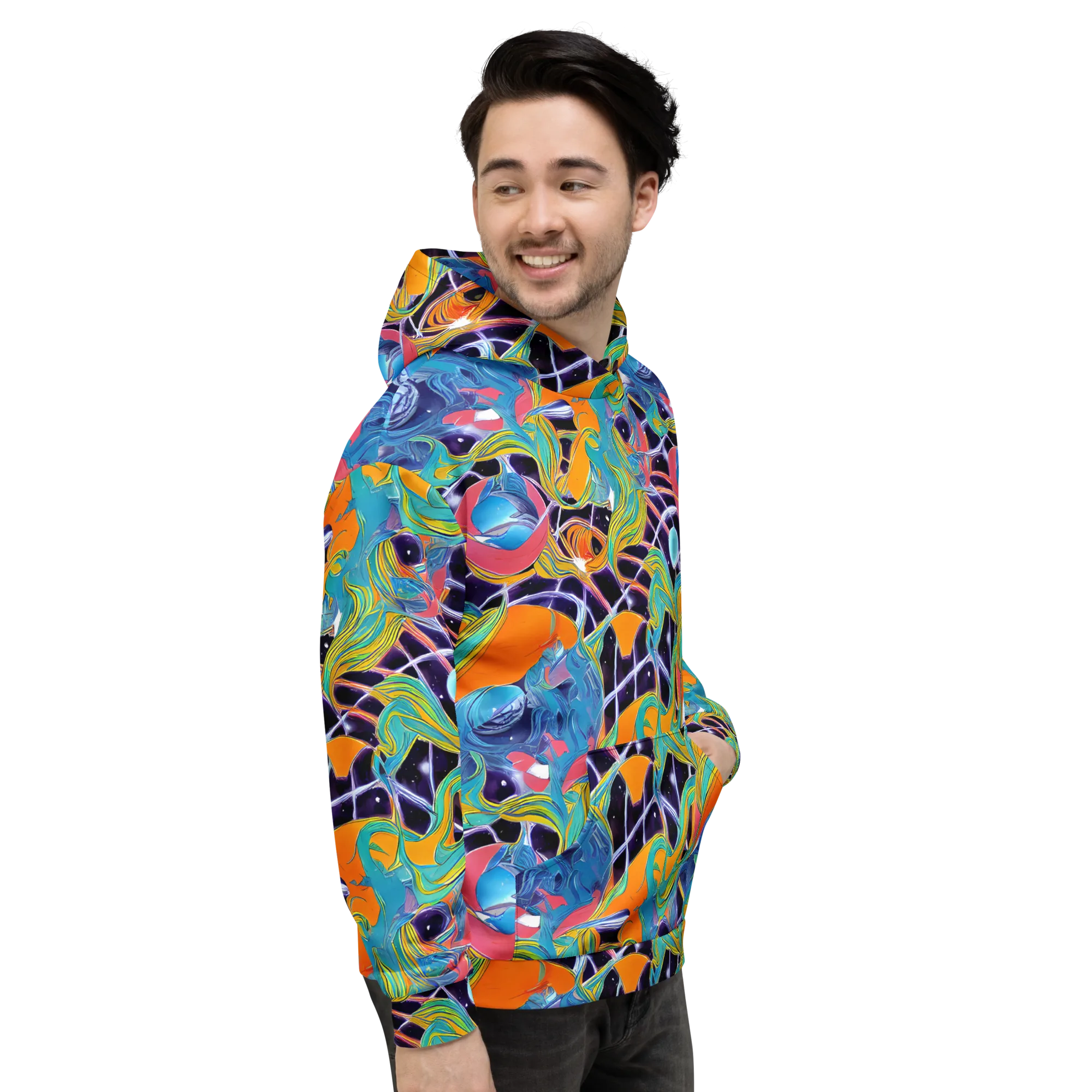 Prism Comet on Hoodie — Right