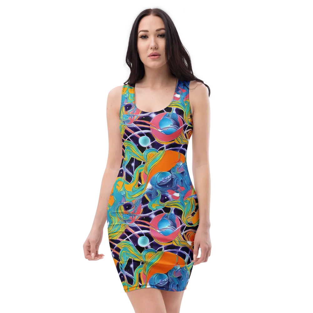 Prism Comet on Bodycon Dress — Front