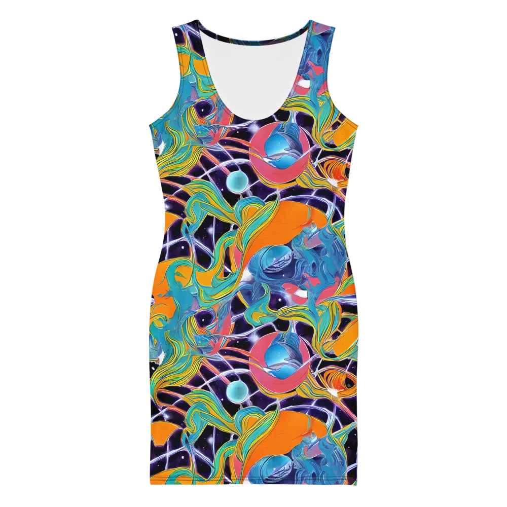Prism Comet on Bodycon Dress — Front
