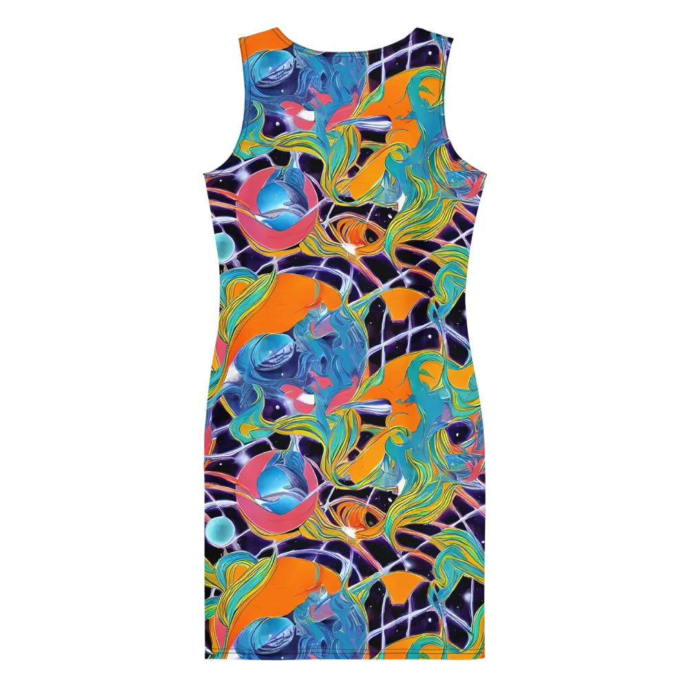 Prism Comet on Bodycon Dress — Back