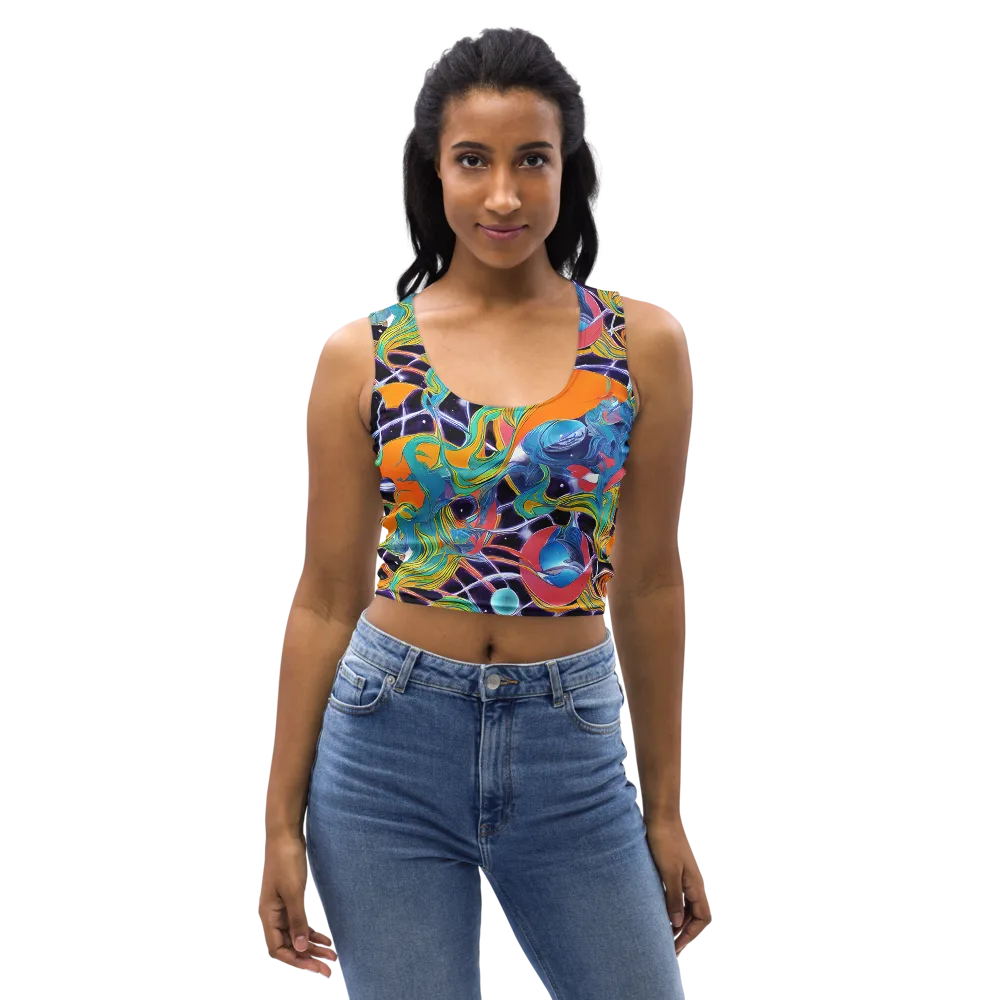 Prism Comet on Crop Top — Front