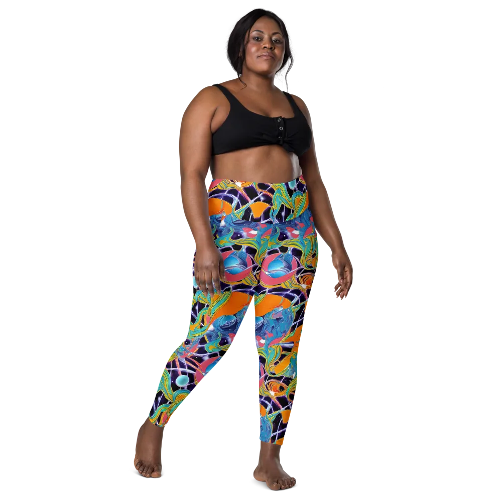 Prism Comet on Leggings with Pockets — Front