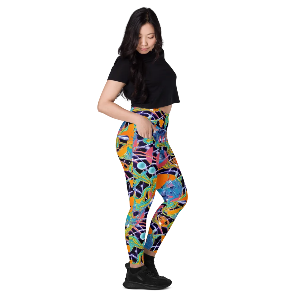 Prism Comet on Leggings with Pockets — Right