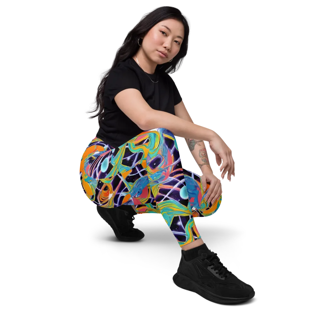 Prism Comet on Leggings with Pockets — Right Front