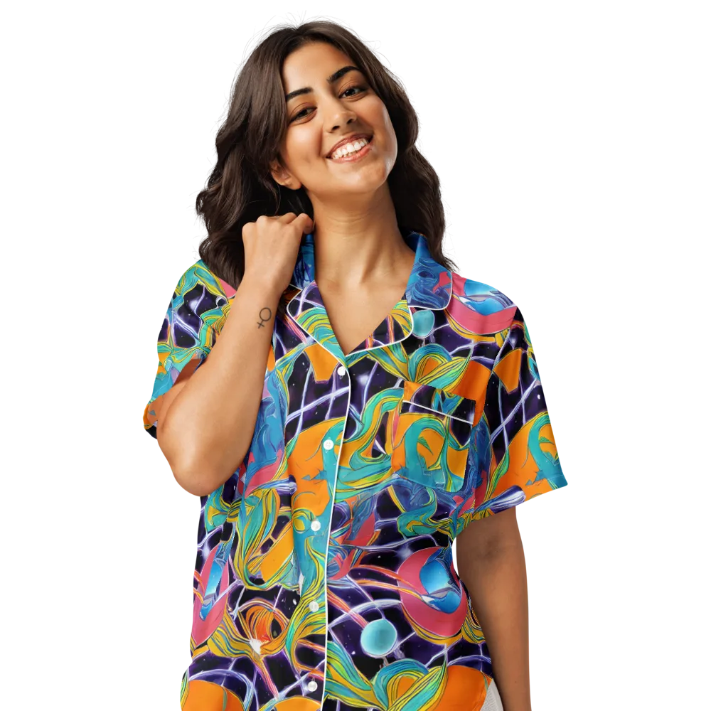 Prism Comet on Women's Short Sleeve Pajama Top — Front