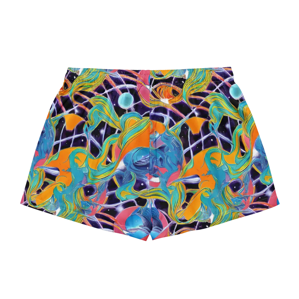 Prism Comet on Women's Pajama Shorts — Back