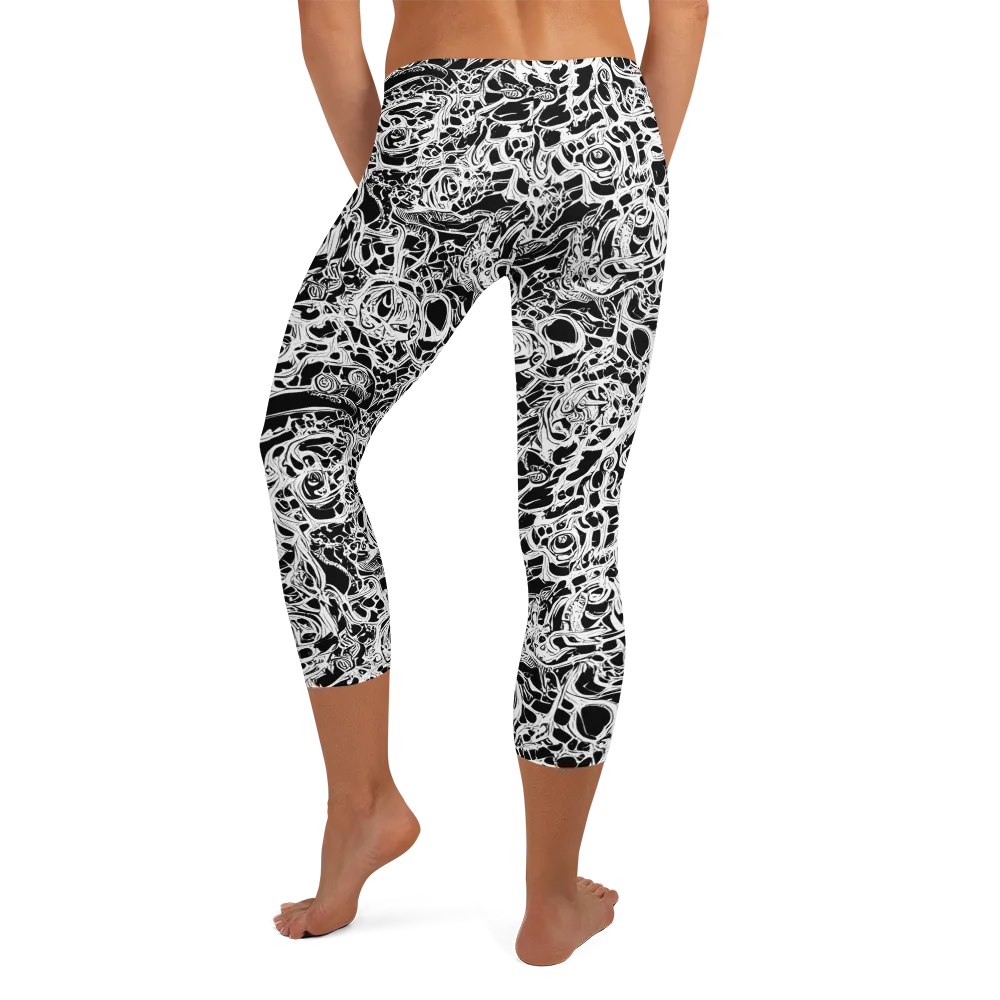 Blackcurrent on Capri Leggings — Back