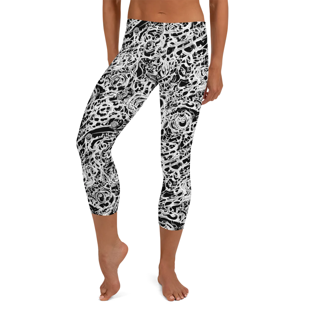 Blackcurrent on Capri Leggings — Front